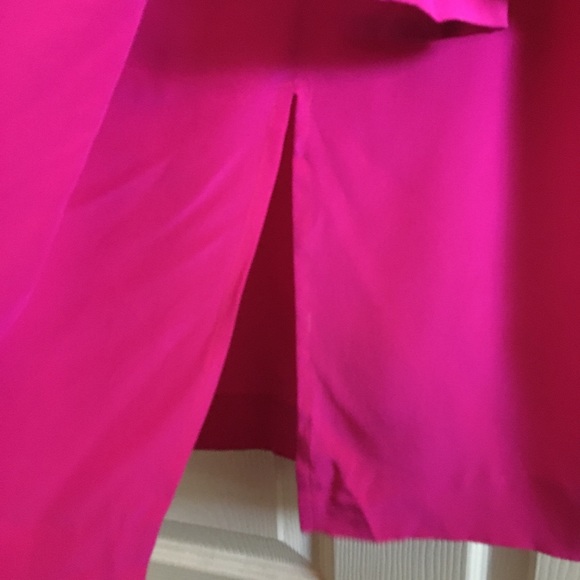 Vintage Liz Claiborne Silk Fuchsia Dress Size 10p - Picture 3 of 4